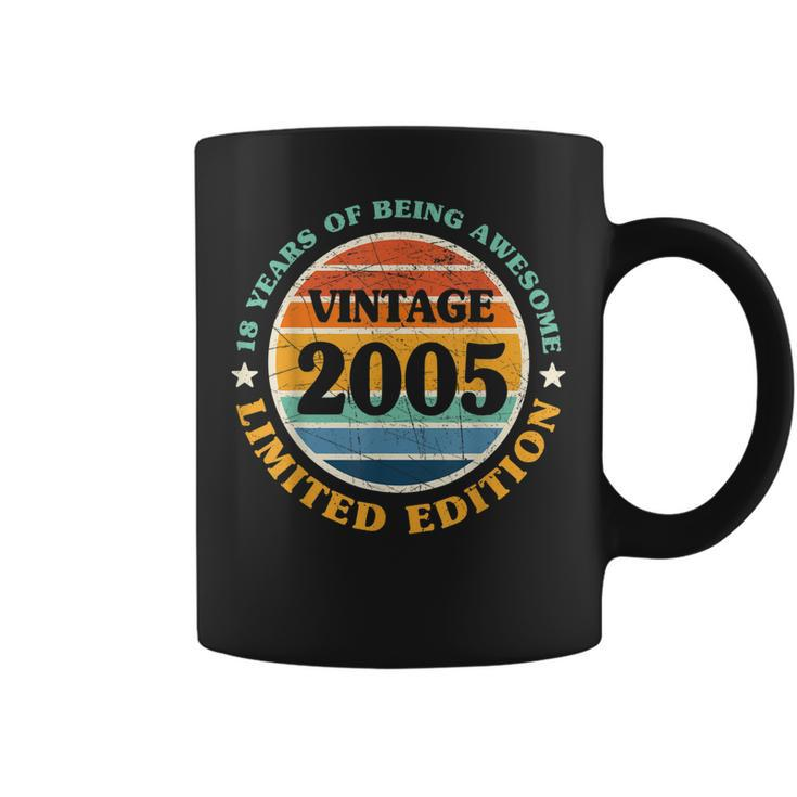 Awesome 18 Years Old 18Th Birthday Sunset Vintage 2005 Coffee Mug