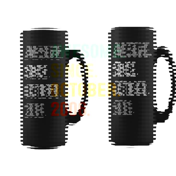 Awesome Since October 2006 16Th Bday Gifts 16 Years Old Boys Coffee Mug