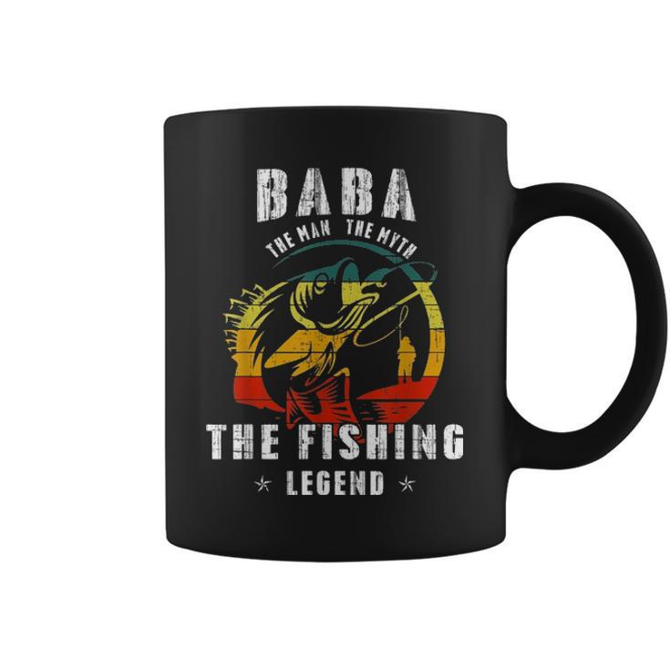 Baba Man Myth Fishing Legend Funny Fathers Day Gift Coffee Mug