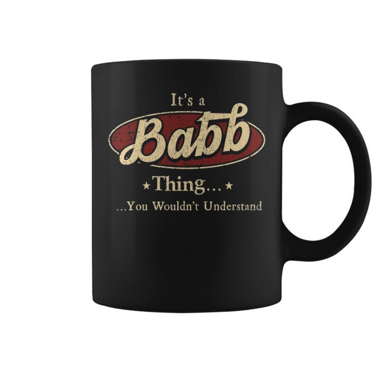 Babb  Personalized Name Gifts  Name Print S  With Names Babb Coffee Mug