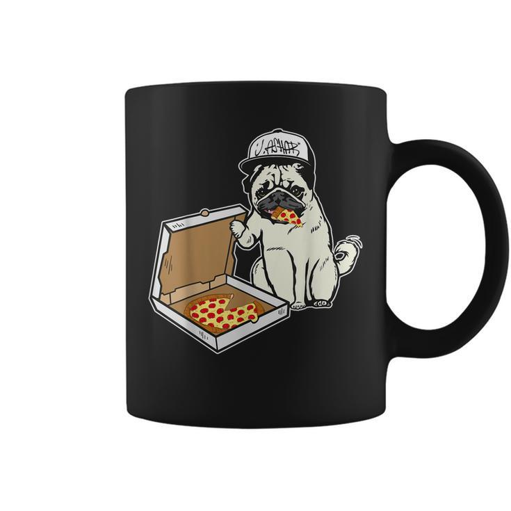 Babu The Pug Dog Eating Pizza Justin Ashar Snapback  Coffee Mug