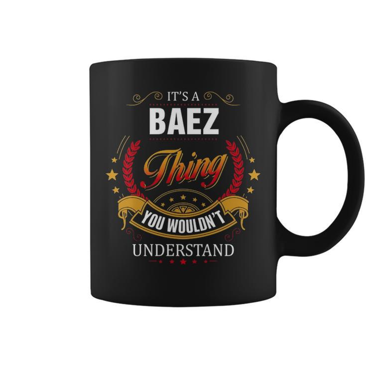 Baez Family Crest Baez Baez Clothing BaezBaez T Gifts For The Baez Coffee Mug