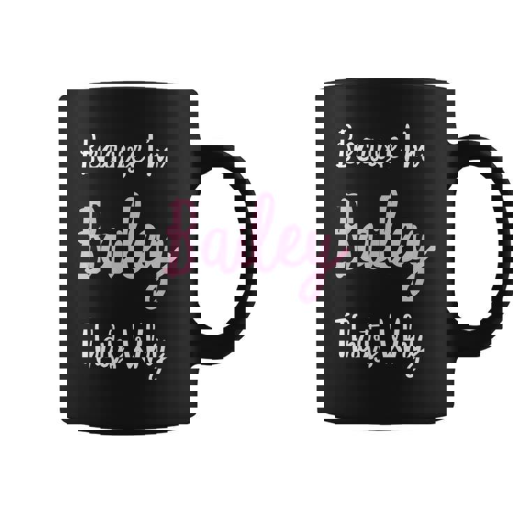 Bailey Name Personalized Custom Women Girl Pink Kids Girly Coffee Mug