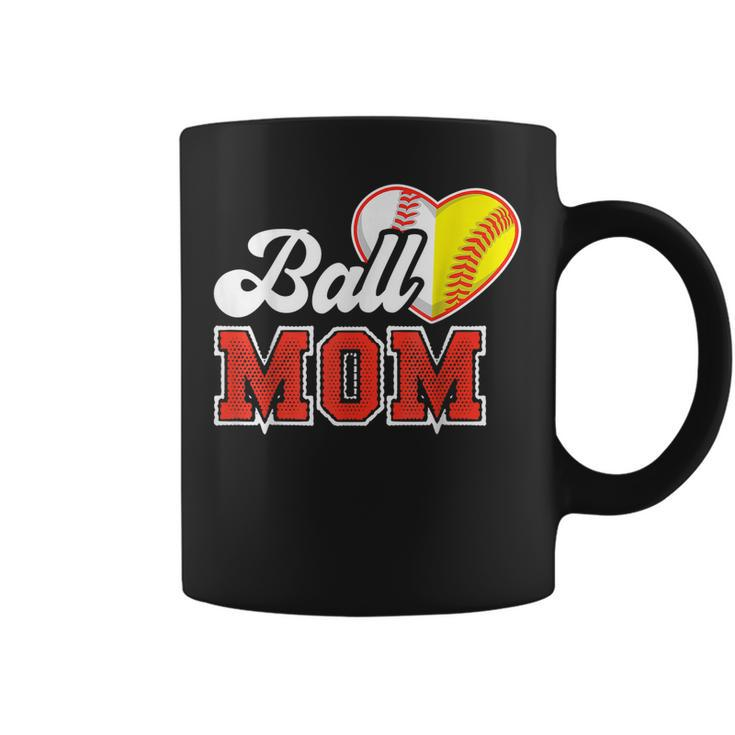 Ball Mom  Baseball Softball Parent  Coffee Mug