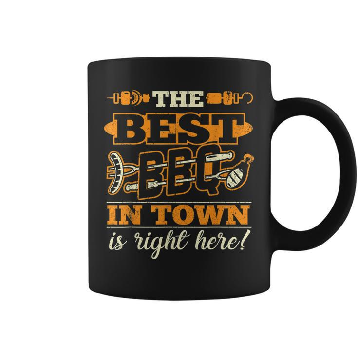 Barbecue Best Bbq In Town Smoker Grillin Grandpa Dad Gifts Coffee Mug