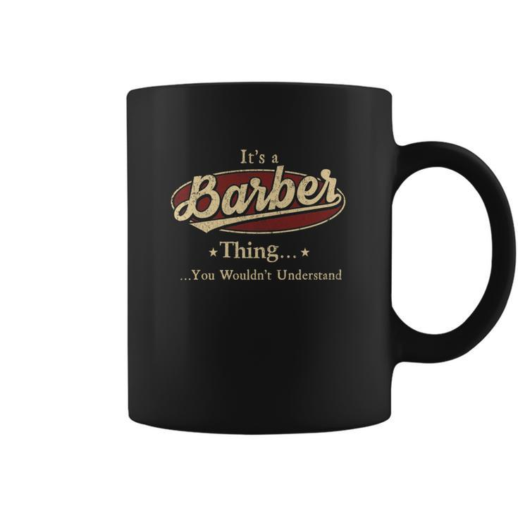 Barber Last Name Barber Family Name Crest  Coffee Mug