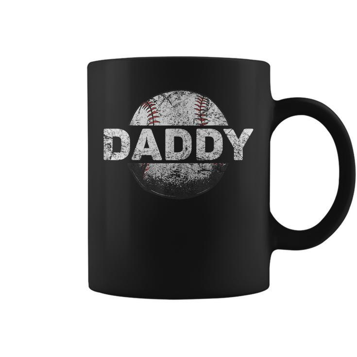 Baseball Daddy Dad Baseball Ball Vintage  Coffee Mug