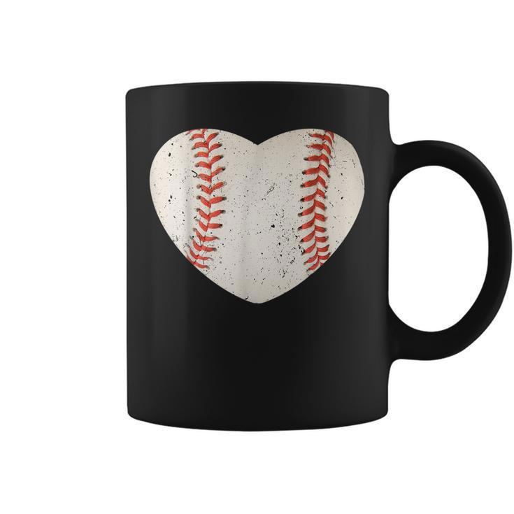 Baseball Heart Cute Mom Dad Softball Mothers Day Sports Day Coffee Mug