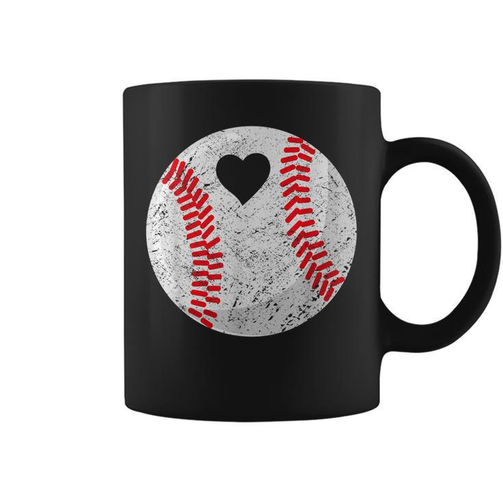 Baseball Heart Mom Dad Men Women Coffee Mug