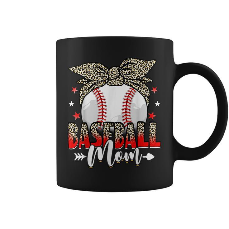Baseball Mom Life Game Day Leopard Cute Mothers Day  Coffee Mug