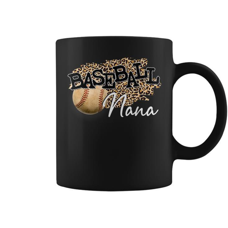Baseball Nana Leopard Mothers Day  Coffee Mug