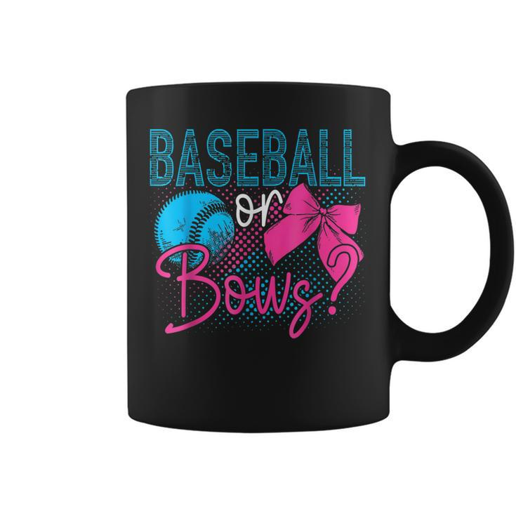 Baseball Or Bows Gender Reveal Party Quote Mom Dad Coffee Mug