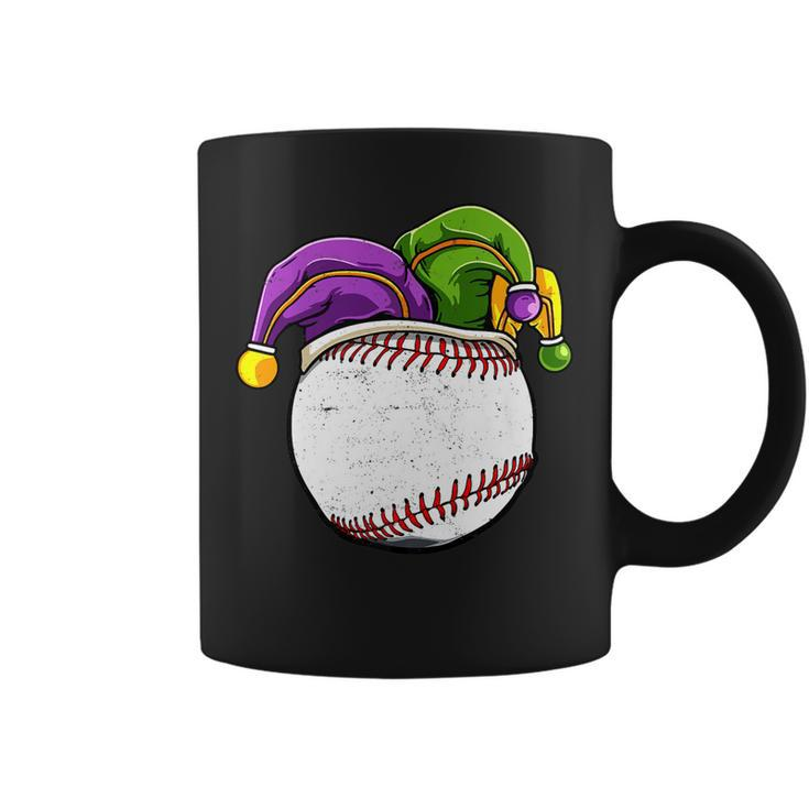 Baseball Sports Lover Mardi Gras Carnival Party Jester   Coffee Mug