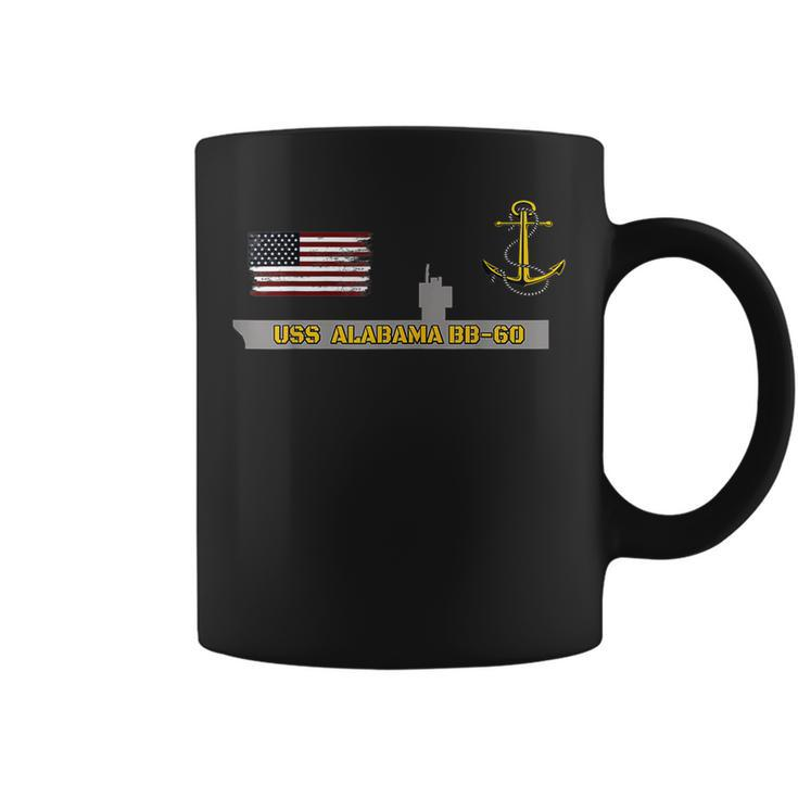 Battleship Uss Alabama Bb-60 Warship Veteran Grandpa Father  Coffee Mug