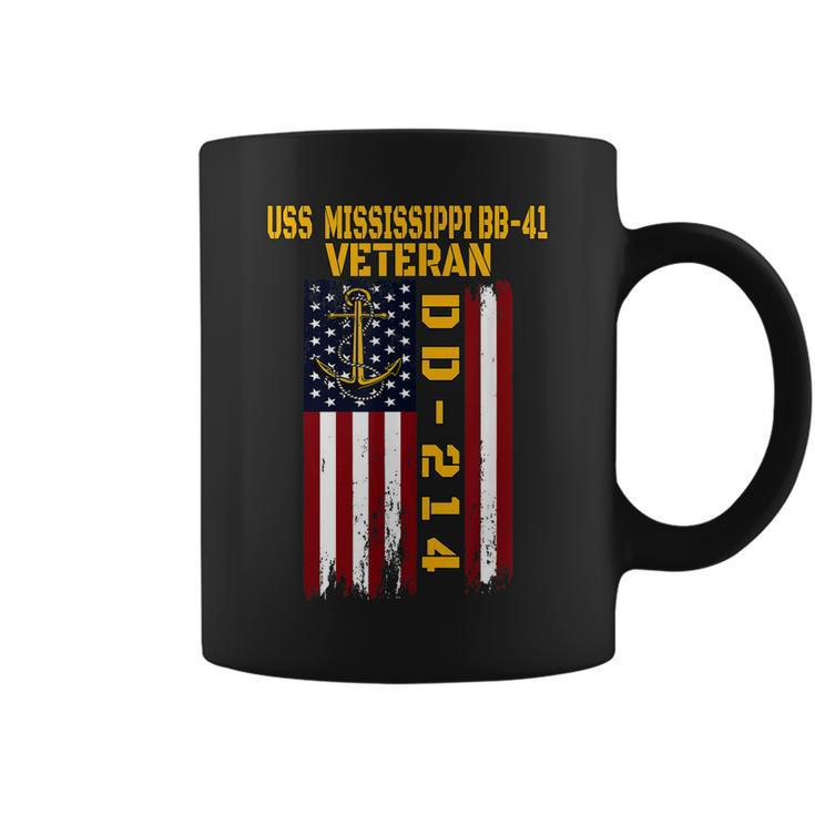 Battleship Uss Mississippi Bb-41 Warship Veteran Grandpa Dad  Coffee Mug