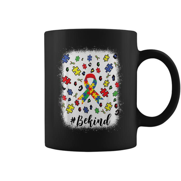 Be Kind Autism Awareness Ribbon Leopard  Coffee Mug