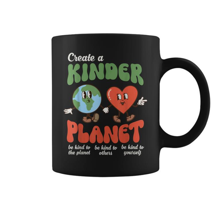 Be Kind Planet Save Earth Day Retro Groovy Environment  Coffee Mug