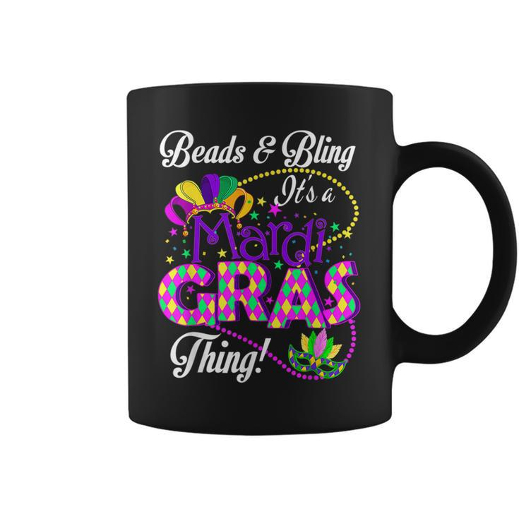 Beads And Bling Its A Mardi Gras Thing Funny Beads Bling  Coffee Mug