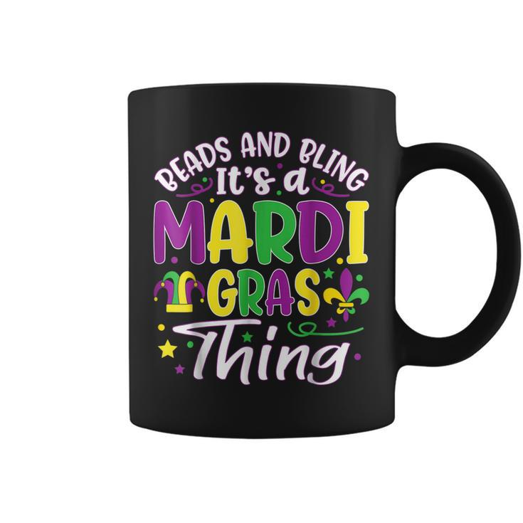 Beads And Bling Its A Mardi Gras Thing Funny Mardi Gras  Coffee Mug