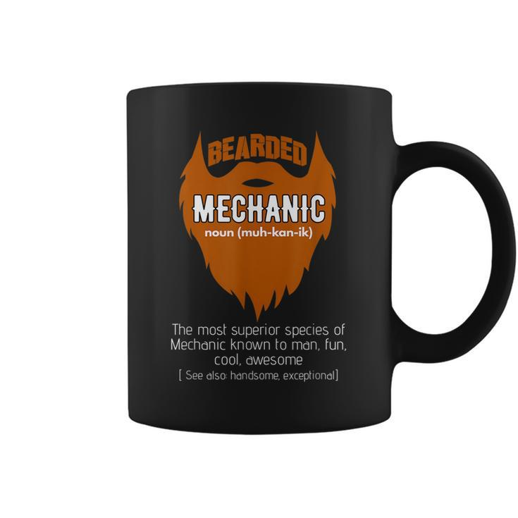 Bearded Mechanic Beard Design Mechanical Gift For Mens Coffee Mug