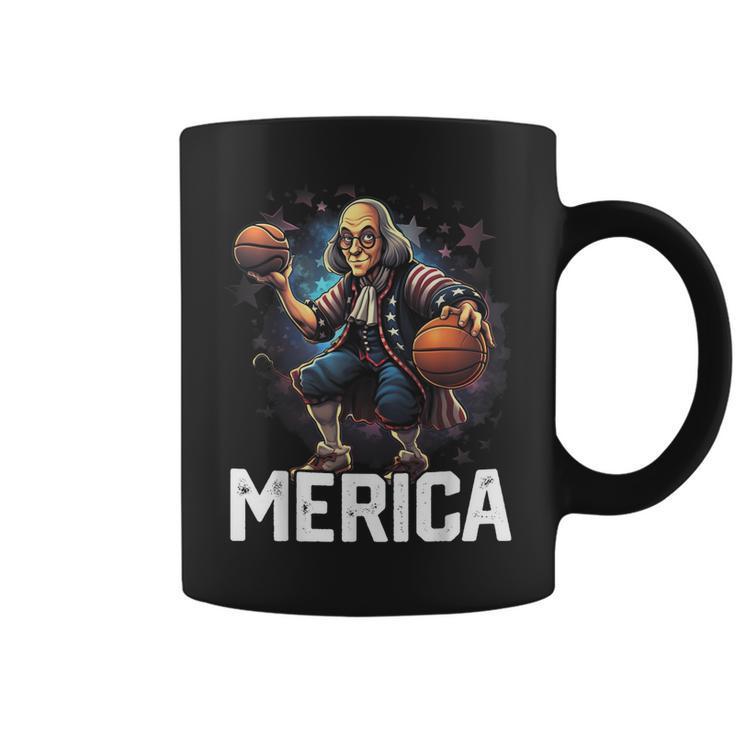 Benjamin Ben Franklin Usa 4Th Of July Funny Basketball  Coffee Mug