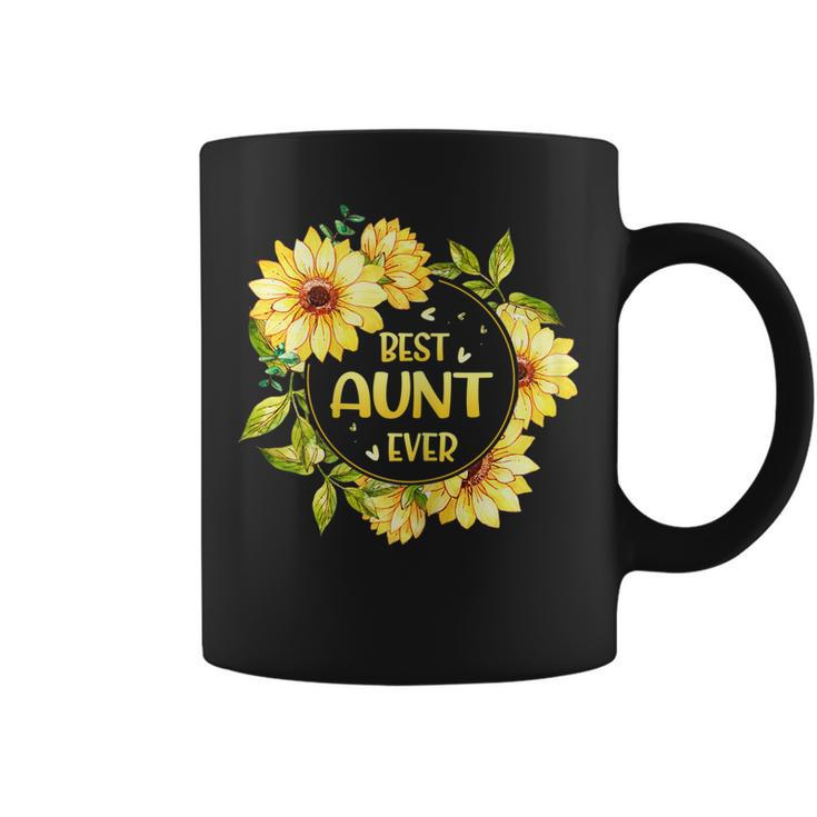 Best Aunt Ever Mothers Day Gift Aunt Sunflower Mom  Gift For Womens Coffee Mug