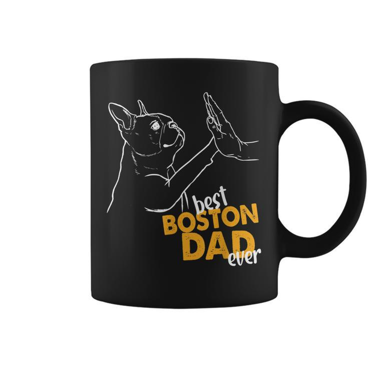 Best Boston Dad Ever Terrier Dad Boston Terrier Gift For Mens Coffee Mug