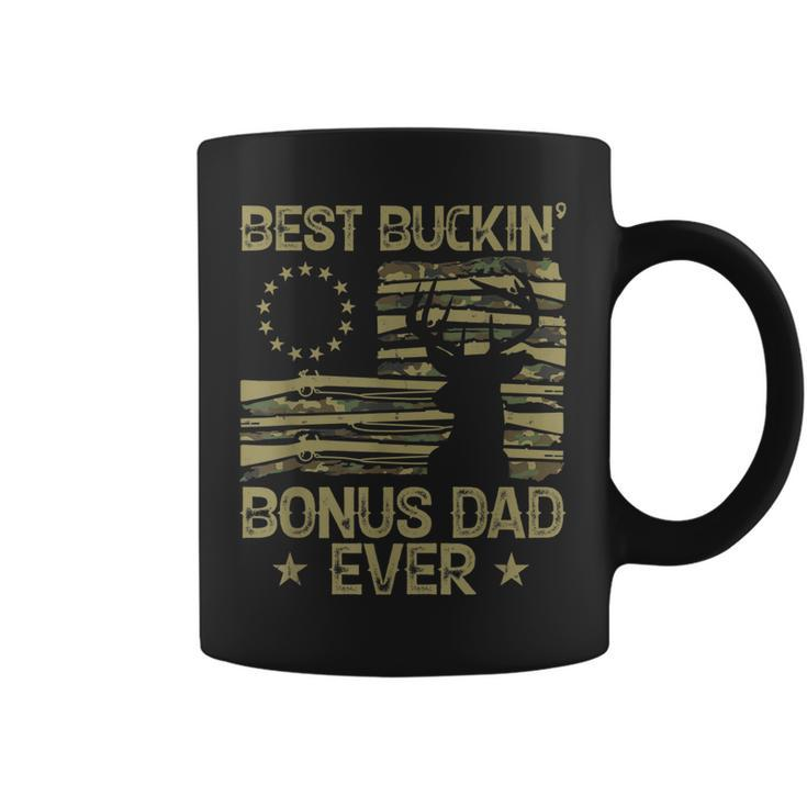Best Buckin Bonus Dad Ever T  Gun Camo Coffee Mug