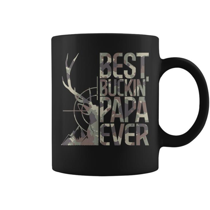 Best Buckin Papa Ever Funny Deer Hunter Cool Hunting Papa Coffee Mug