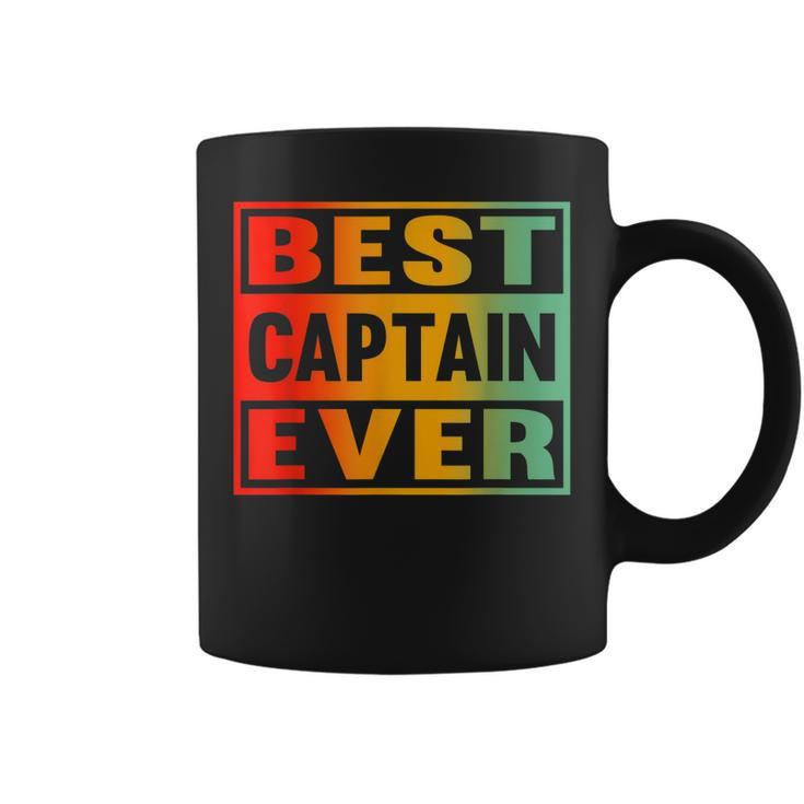Best Captain Ever For Boaters And Pontoon Captain Dad Gift For Mens Coffee Mug