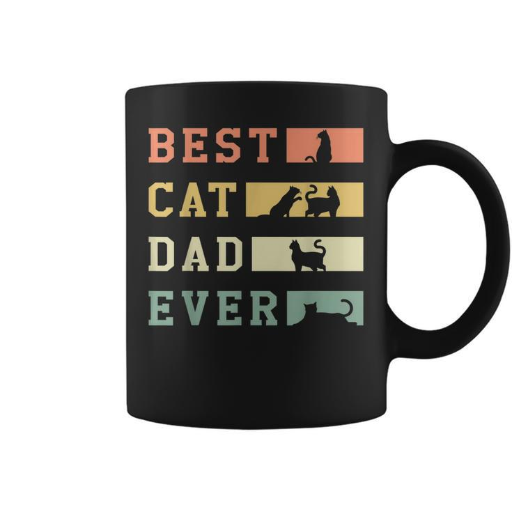 Best Cat Dad Ever Fathers Day Papa Paw Love Kitten Meow Gift For Mens Coffee Mug
