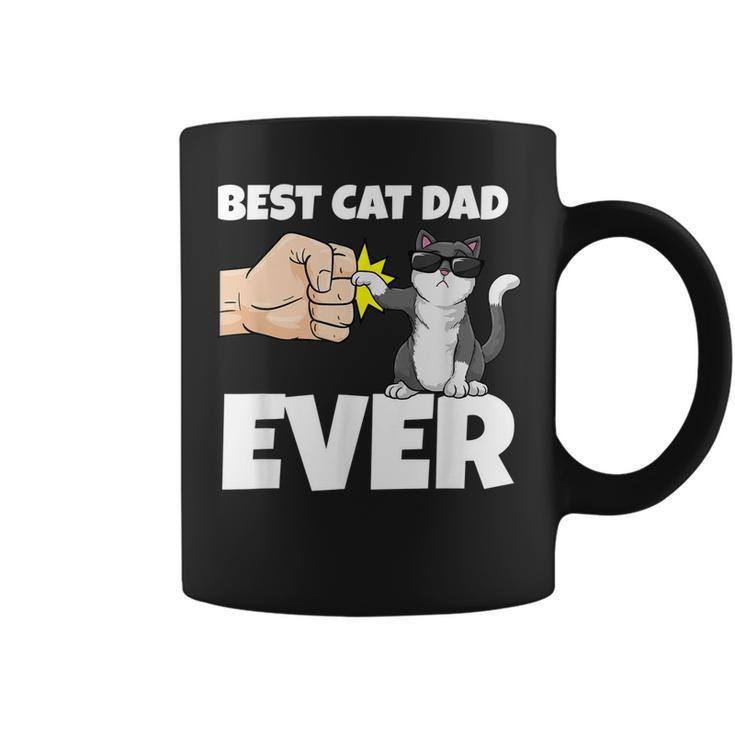 Best Cat Dad Ever I Cat Father Kitten Fist Bump Gift For Mens Coffee Mug