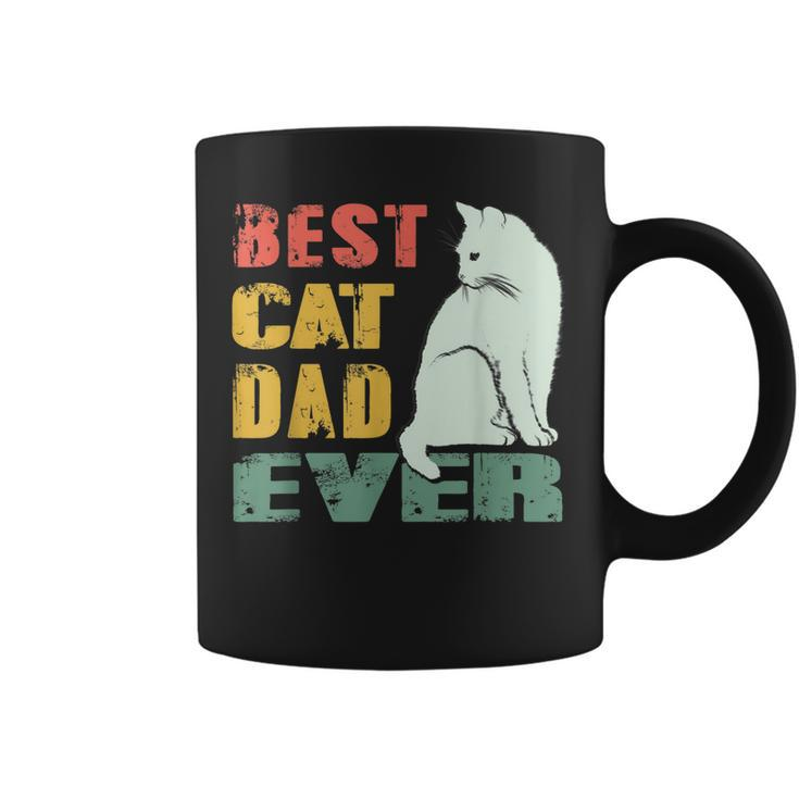 Best Cat Dad Ever Vintage Cat Daddy Gift For Father Day Gift For Mens Coffee Mug