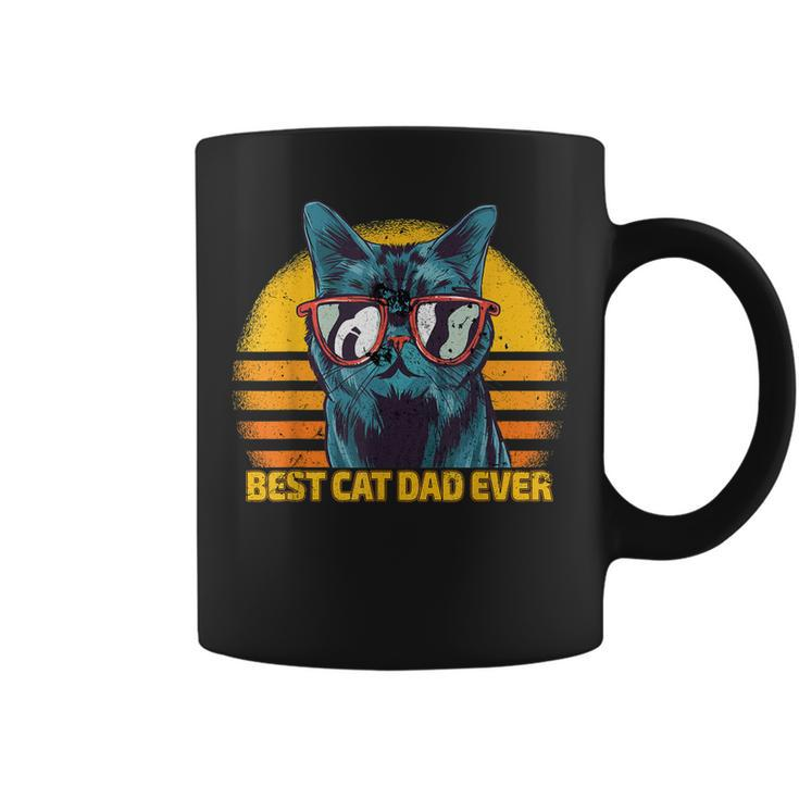 Best Cat Daddy Vintage Eighties Style Cat Retro Distressed  Coffee Mug