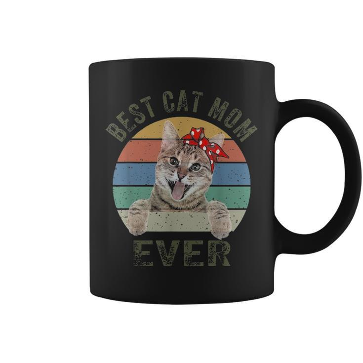 Best Cat Mom Ever  Cat Retro Vintage Mothers Day Gifts Coffee Mug