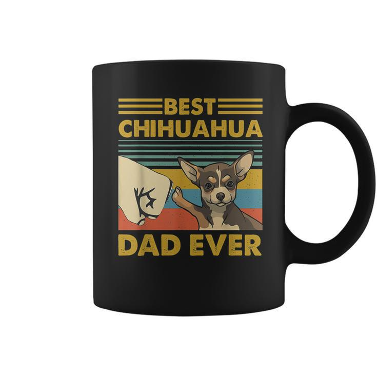 Best Chihuahua Dad Ever Retro Vintage Sunset Coffee Mug