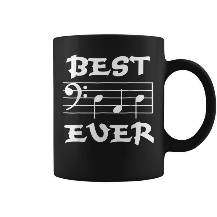 Best Dad Ever Bass Clef Musician Fathers Day  Gift Coffee Mug