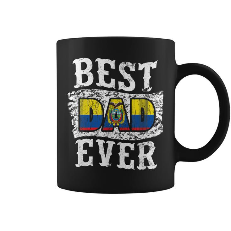Best Dad Ever Fathers Day  Ecuador Flag Coffee Mug