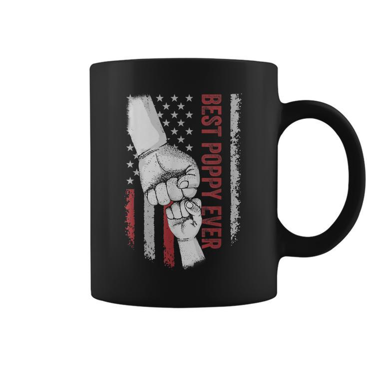 Best Dad Ever Poppy American Flag For Dad  Coffee Mug
