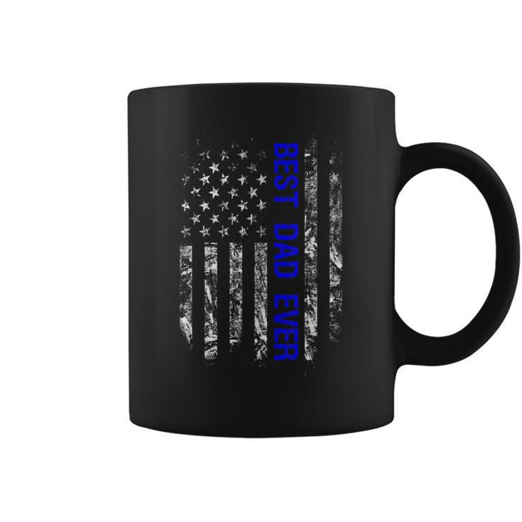 Best Dad Ever Thin Blue Line Family Gift For Mens Coffee Mug
