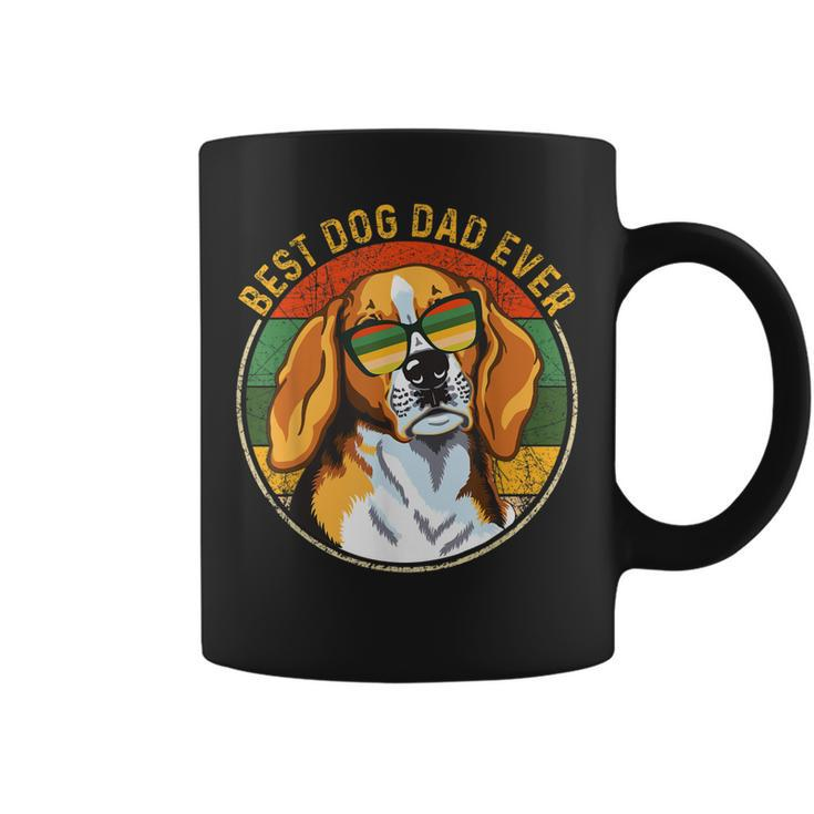 Best Dog Dad Ever Retro Vintage Beagle Dog Lover Gift Gift For Mens Coffee Mug
