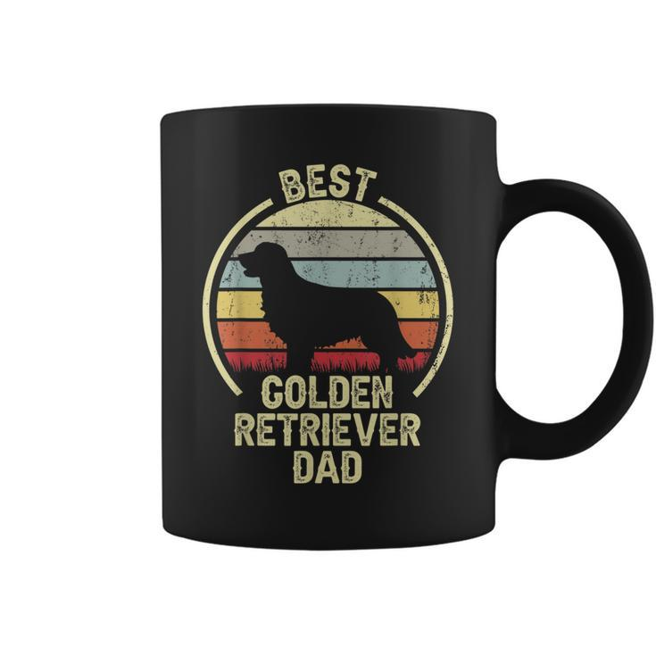 Best Dog Father Dad - Vintage Golden Retriever  Coffee Mug