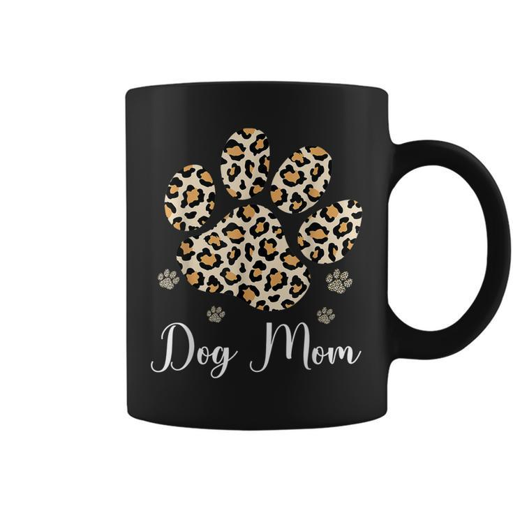 Best Dog Mom Ever Leopard Dog Paw Mothers Day  Gift  Coffee Mug
