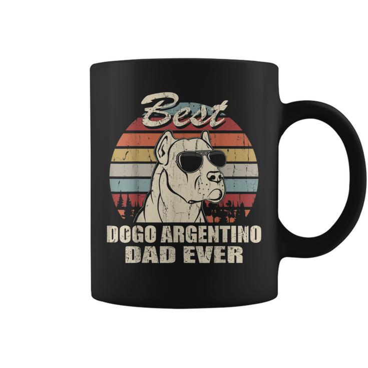 Best Dogo Argentino Dad Ever Vintage Retro Dog Dad Coffee Mug