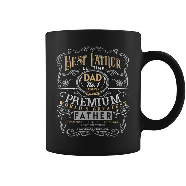 Best Father  Dad Worlds Greatest No 1 Fathers Day Coffee Mug