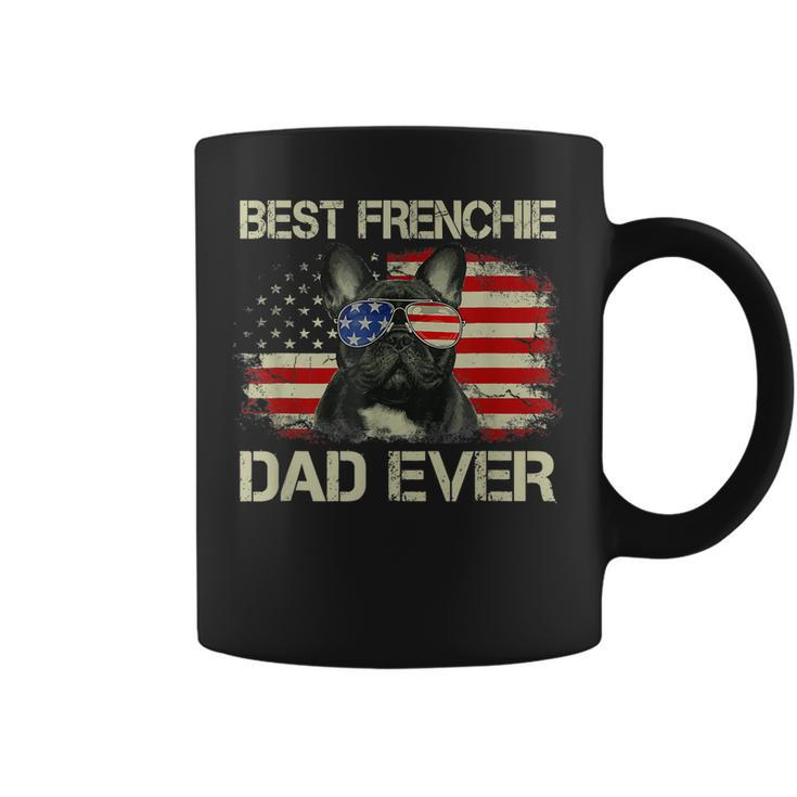 Best Frenchie Dad Ever Bulldog American Flag Gift Coffee Mug