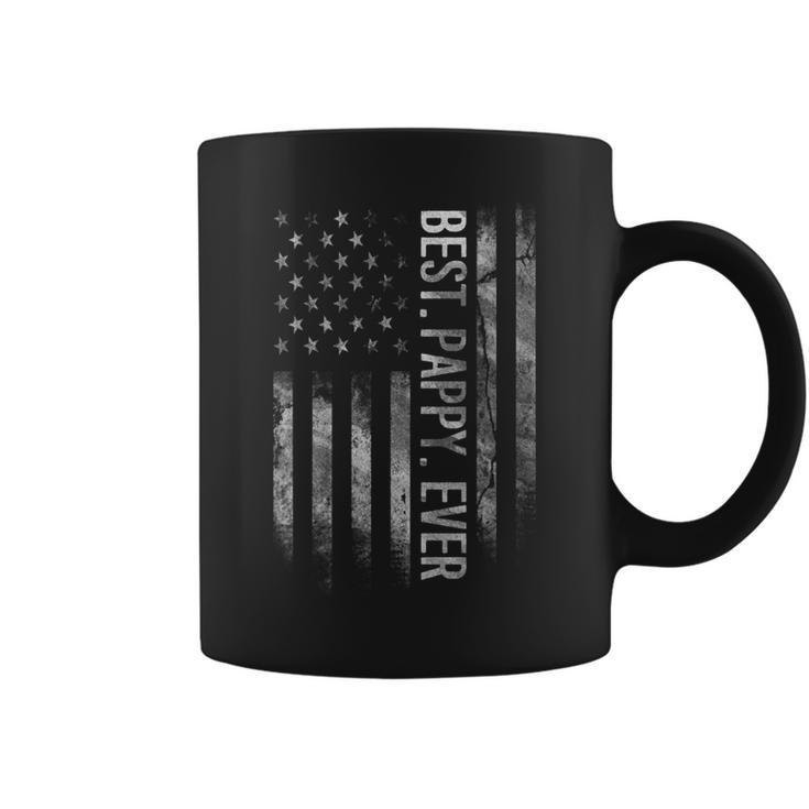 Best Pappy Dad Ever Vintage American Flag Fathers Day Gift For Mens Coffee Mug