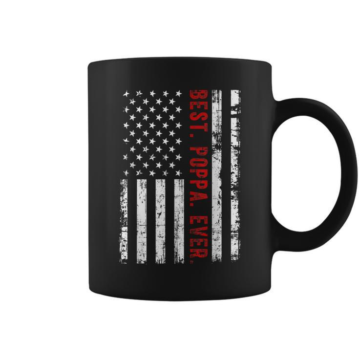Best Poppa Ever American Flag 4Th Of July Fathers Day Gift For Mens Coffee Mug
