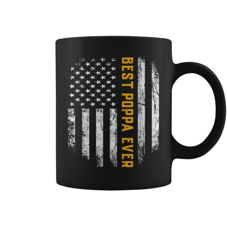 Best Poppa Ever American Flag Fathers Day Gifts Coffee Mug