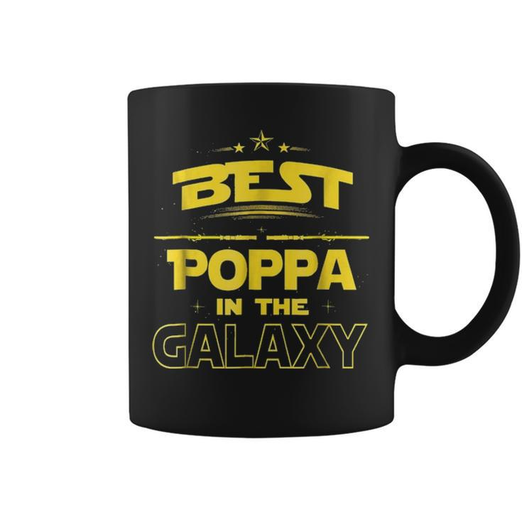 Best Poppa In The Galaxy  Fathers Day Gift Love Grandpa Coffee Mug